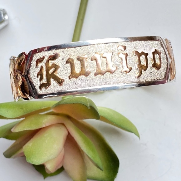 Hawaiian Heirloom Heavyweight Bracelet “Kuuipo” sz. 7 1/2